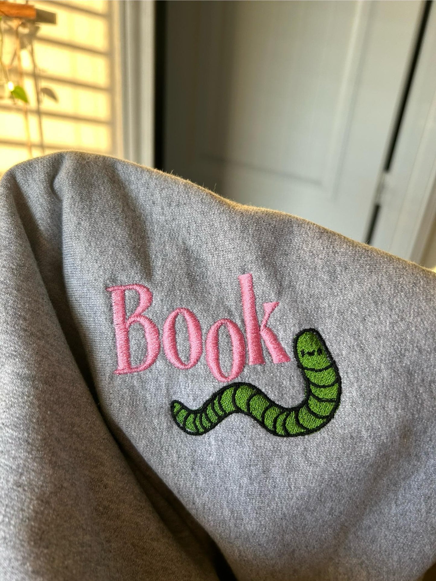 Embroidered Bookworm Unisex Sweatshirt
