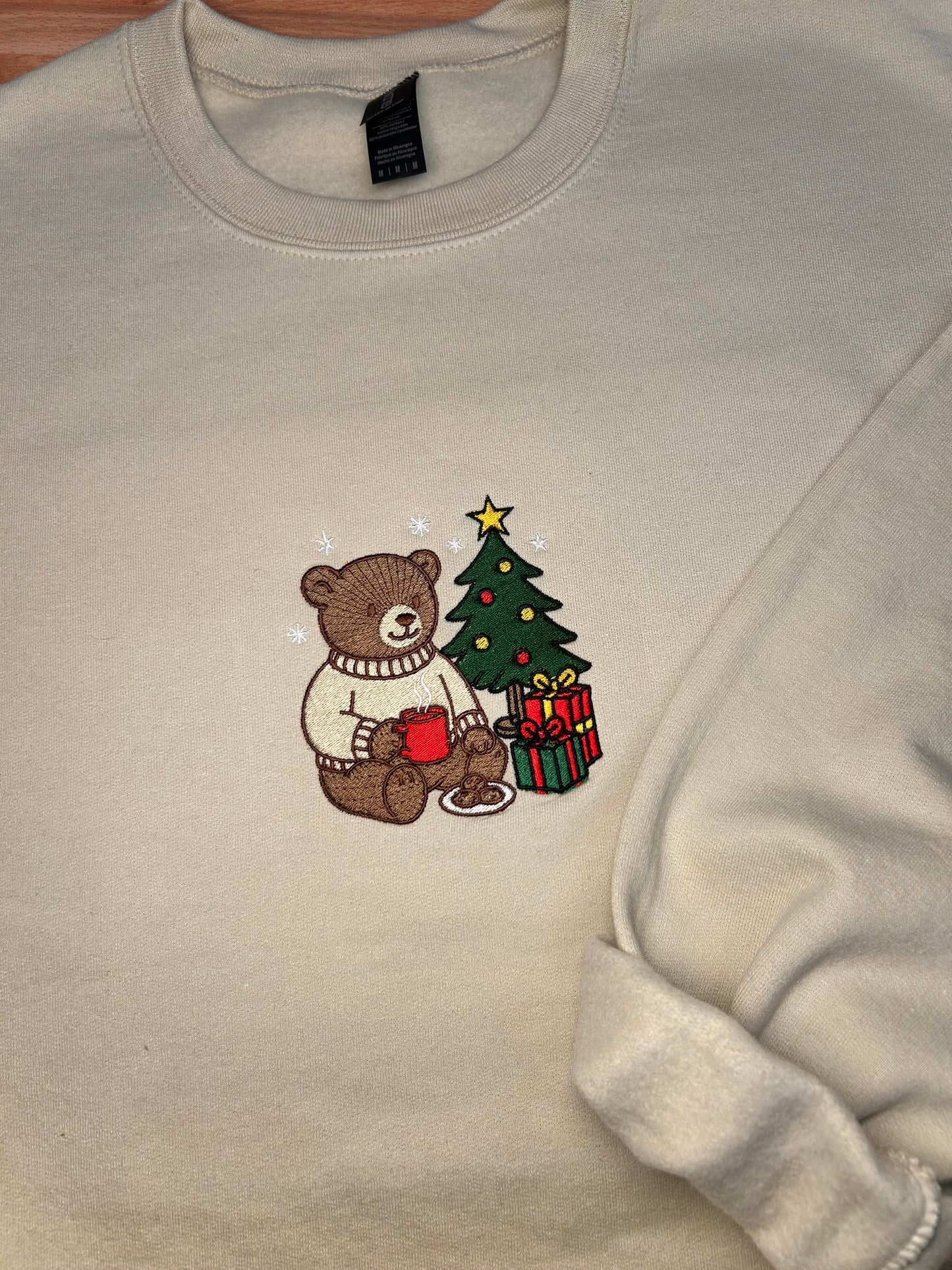 Christmas Teddy Embroidered Crewneck