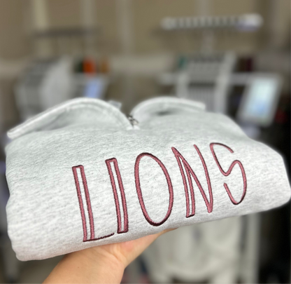 Sports Mascot/Team Quarter Zip