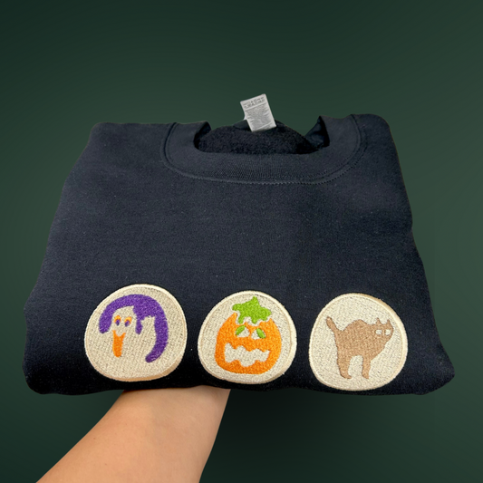 Halloween Cookies Embroidered Crewneck