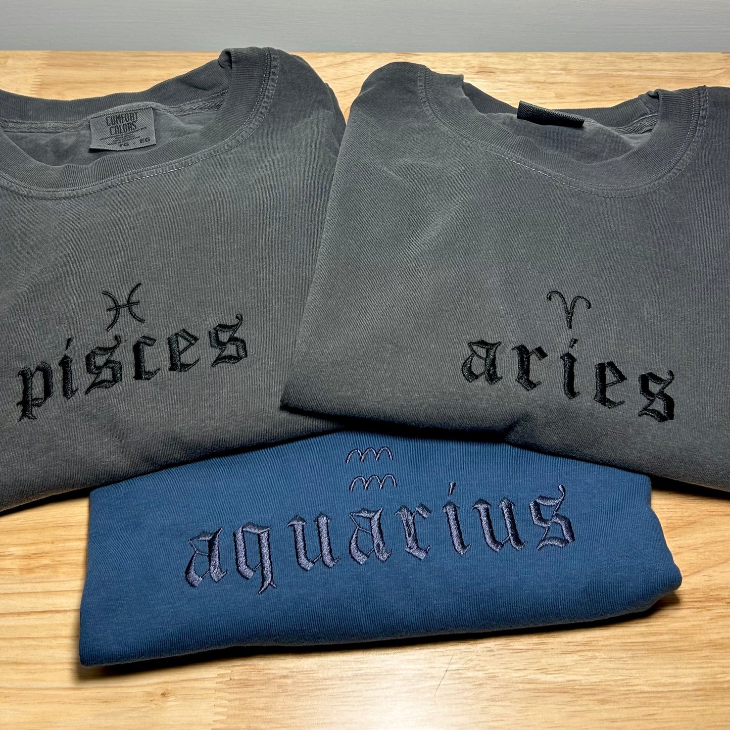 Zodiac Sign Embroidered Shirt