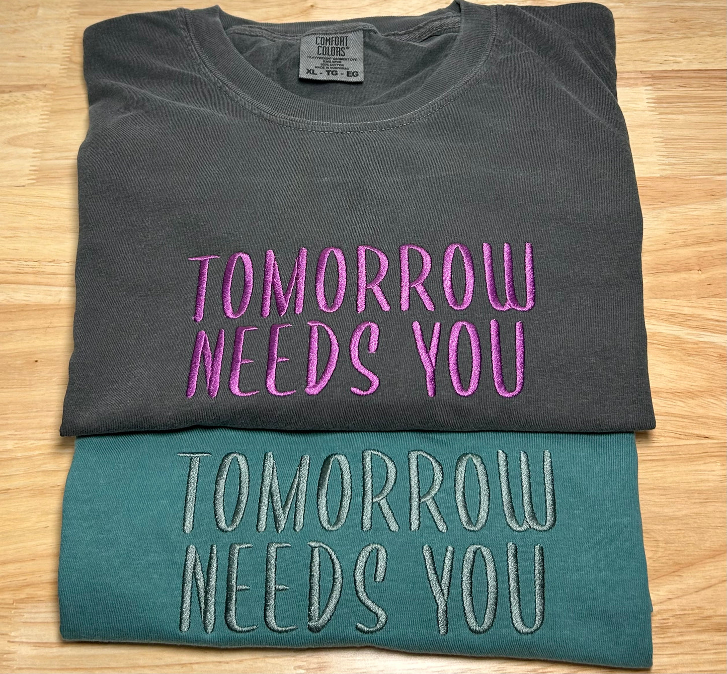 Tomorrow Needs You Embroidered T-Shirt