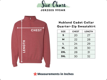 Customized Acronym Embroidered Quarter Zip Sweater